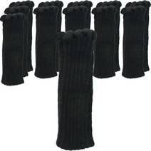다해유 귀여운 니트 의자 커버 12p, 블랙