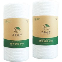 리턴투네이처 생분해 일회용 수세미 60p, 2롤