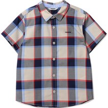 레노마키즈 남아용 시그니쳐 체크 헨리넥 셔츠 R2321B303