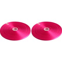 아이엔피 공단리본 2개 6mm, 160 형광핫핑크, 90m