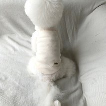 매그독 강아지 베이비 민소매 티셔츠, 아이보리