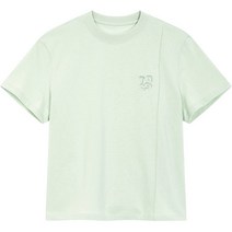 지컷 여성용 턱 디테일 로고 티셔츠 7253240108