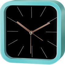 유니코시 무소음 파스텔 사각 탁상시계, 11 스퀘어 블루