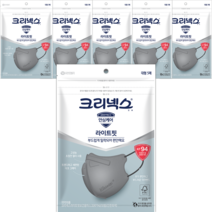 크리넥스라이트핏보건용마스크 KF94 대형 진한회색, 5개입, 6개