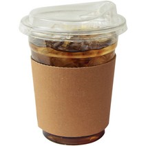 아이엔피 PET 아이스컵 바디 윗지름 92mm 420ml + 드링킹리드 + 홀더 세트, 50세트