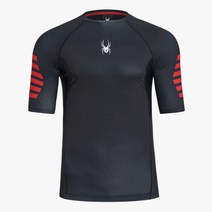 스파이더 남성용 주짓수 라드패드 반팔 티셔츠