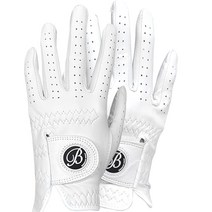 브렌스 여성용 올양피 뷰티B 골프장갑 양손착용 세트, 블랙