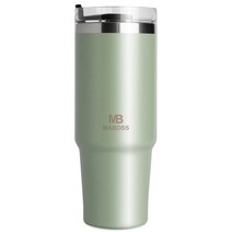 마보스 이중진공 대용량 텀블러 M-1000, 그린, 890ml