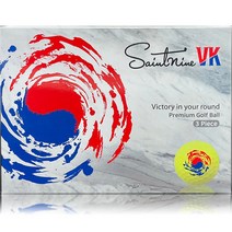 세인트나인 VK 골프공 3피스 4종 x 3p 세트, 옐로우, 3개입, 4개