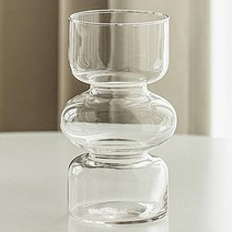 주앤지 미드센추리 모던 유리 인테리어 화병, 투명