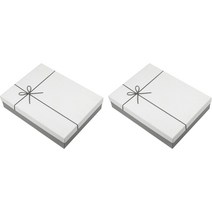 아이엔피 리본 기프트 싸바리 상자 33 x 25 x 7 cm, 그레이, 2개