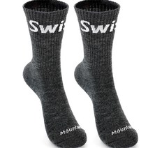 스위스마운틴 여성용 메리노테크 등산양말 2켤레, 그레이