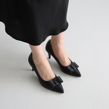 단골언니 여성용 베이직 리본 베니플 스틸레토 펌프스 힐 7cm