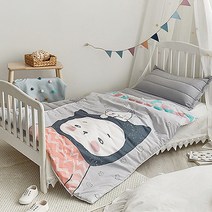 쉬즈홈 사계절 낮잠이불 마이크로 분리형 + 베개솜 세트, 루키 그레이