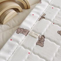 쁘리엘르 우디 풍기인견 유아 쿨이불, 브라운