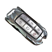 크로니클 제네시스 스마트키 케이스 메탈 GV70 80 G80 90 전용, 이터널실버, 제네시스 6/8버튼타입