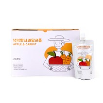 넉넉한 사람들 넉넉한사과당근즙, 100ml, 20개