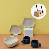 에라토 벌룬테디 홈카페 2인 6p C세트, 크림, 네이비, 6개