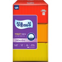 잘풀리는집 리얼실키 천연펄프 미용티슈, 280매입, 6개