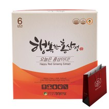 6년근 행복한 홍삼정 스틱 + 쇼핑백, 10ml, 30개