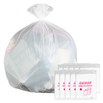 애니돌 배접 분리수거 쓰레기 비닐봉투 유백, 60L, 200매