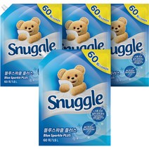 스너글 섬유유연제 블루스파클 플러스, 1.5kg, 1.5L, 4개