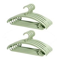 원모아 어깨뿔방지 옷걸이, 그린, 10개입