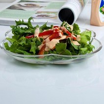 글라스몰 Foscari Piatto 네입클로버 접시 21cm, 투명, 1개