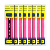 제이빅 배드민턴 테니스 쿠션심 그립 8p 세트, 형광핑크