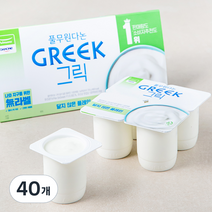 풀무원다논 그릭 달지않은 플레인 요거트, 90g, 40개
