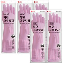 롯데이라이프 착한 고무장갑 대, 핑크, 5개, 대(L)