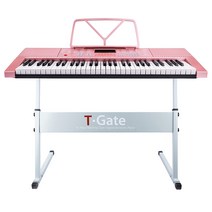 [전자피아노] 토이게이트 교습용 디지털 피아노 슬림형, TYPE A, 핑크