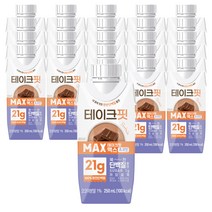 테이크핏 내몸에 핏한 단백질 플랜 맥스 초코맛 음료, 250ml, 24개