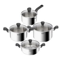 테팔 SS 이지쿡 냄비, 실버, 편수냄비 16cm + 양수냄비 20cm + 양수냄비 24cm  + 전골냄비 24cm