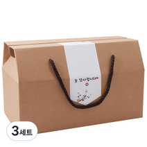 봄91 다용도 끈손잡이박스 5호 x 4p + 2종 감사인사 플래그 빅마감스티커 x 4p SET, 혼합 색상, 3세트