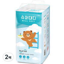 슈퍼대디 리얼소프트 밴드형 기저귀 신생아 소형, 88매