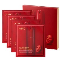 AHC 365 레드 세럼 랩핑 모델링 마스크팩, 4개입, 1개
