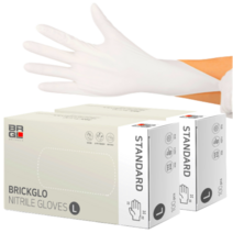 브릭글로 스탠다드 니트릴장갑 L 화이트, 대(L), 2개