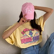 여성용 박시 프린팅 반팔티 T9226K23