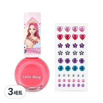 리틀블링 시크릿쥬쥬 별의여신 쥬얼리네일세트, 데이트핑크, 3세트