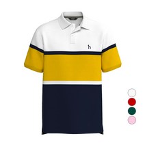 헤지스 남성용 컬러 블록 카라 티셔츠