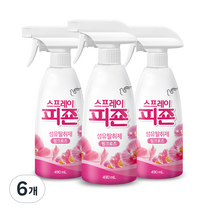 피죤 스프레이 핑크로즈 본품, 490ml, 6개
