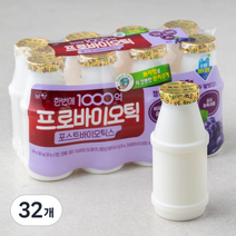 남양 한번에 1000억 프로바이오틱스 요구르트 포도, 130ml, 32개