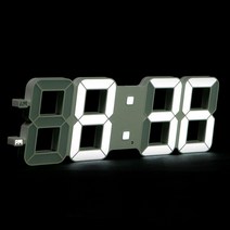 모모스 3D LED 벽시계 대형 45cm, 화이트