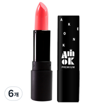 아미옥 프리미엄 립스틱 4g, 140 오렌지핑크, 6개