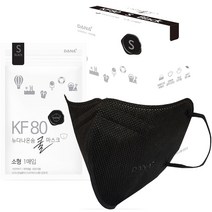 다나마스크 뉴다나온숨 쿨마스크 새부리형 소형 KF80, 30개입, 1개, 검정색