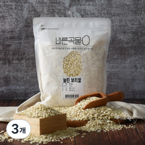 바른곡물 압맥 부드럽게 눌린 국산 보리쌀, 3개, 800g