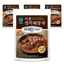 청정원 호밍스 사골선지해장국, 450g, 4개