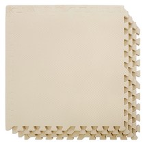 심플리매트 대형놀이방매트 60cm × 60cm 10mm 단면형, 크림 베이지, 4개