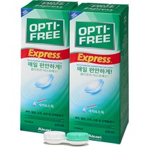 옵티프리 익스프레스 렌즈세정액 470ml x 2p + 렌즈케이스, 1세트